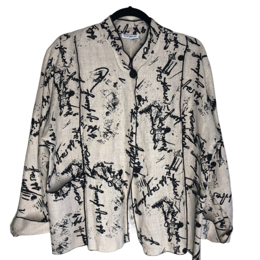 VINTAGE LOUIS SIMON LINEN SHIRT SIZE S